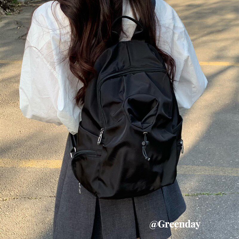 Greenday学院风书包 女款轻防水14吋电脑寛双肩揹包