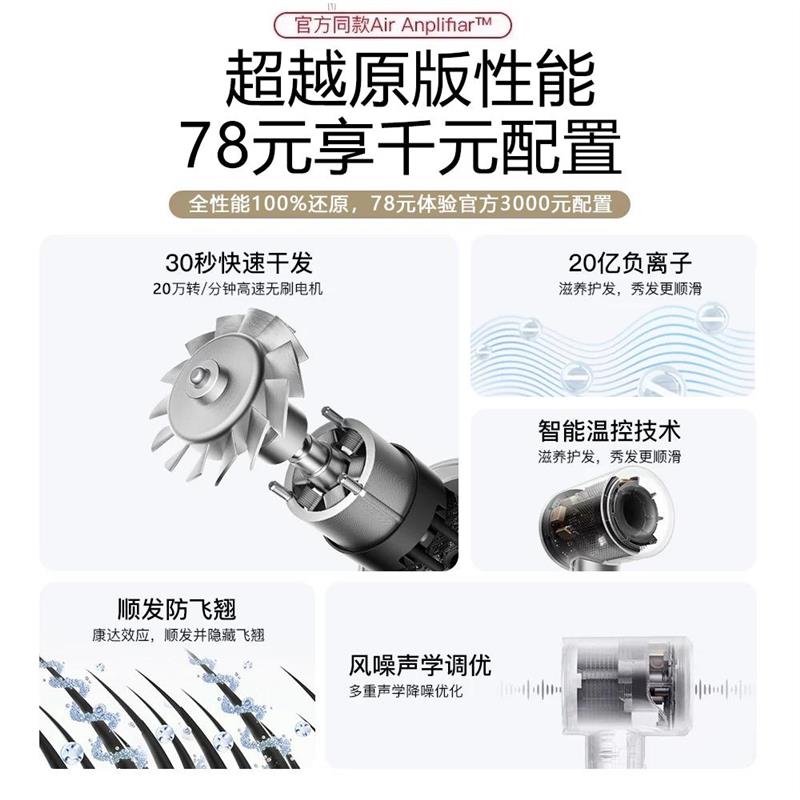 吹风机负离子护发静音速干家用风筒强力吹风筒大风力吹头发电吹风