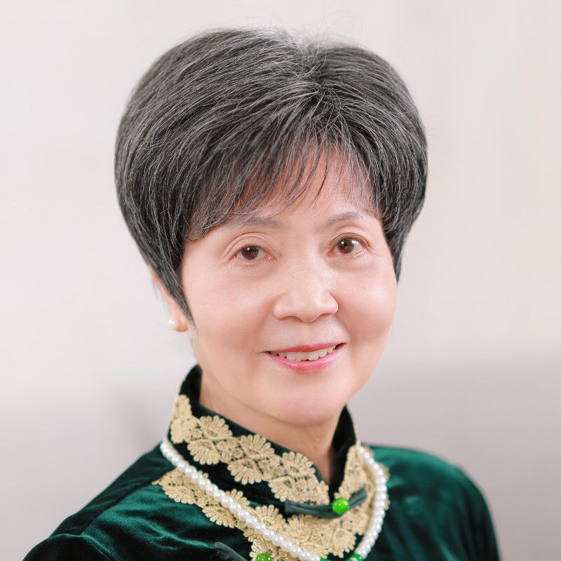 中老年假发女妈妈款短发花白色全头套老人奶奶真头发黑白表演假发