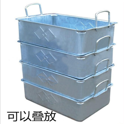 铁周转箱 拉伸金属铁箱 铁皮箱 防漏可堆叠镀锌铁皮筐