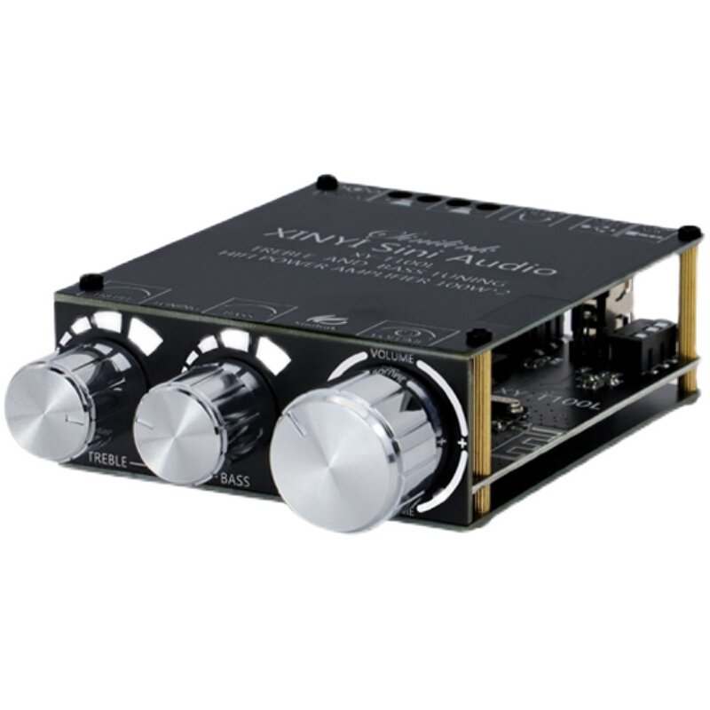 T100L 蓝牙5.0带前级高低音调节立体声数字HIFI功放板模块100W*2
