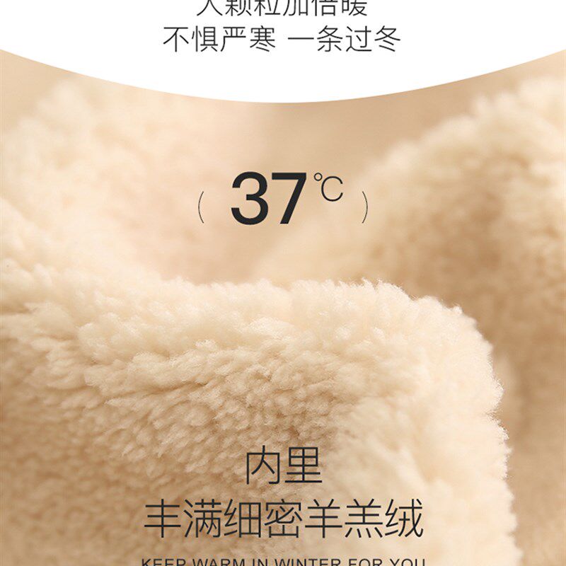 鄂尔多斯产冬季男羊羔绒保暖裤加厚加绒棉裤中老年高腰女士羊毛裤