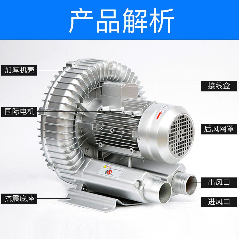 高压漩涡风机鱼塘增氧旋涡式气泵污水处理冲肥工业鼓风机220V380V