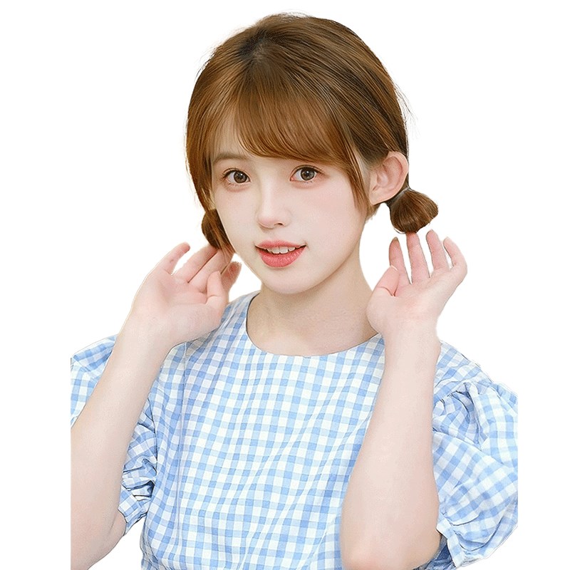 真发斜刘海假发女片自然前额齐刘海假发无痕空气假刘海头帘流海发