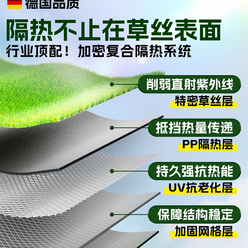 阳光房玻璃顶隔热草坪彷真假草坪铺垫屋顶阳台草皮室外人造绿草坪