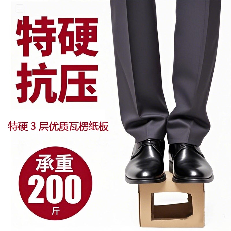 纸箱邮政快递箱半高物流发货包装纸盒子加厚加硬正方形打包箱