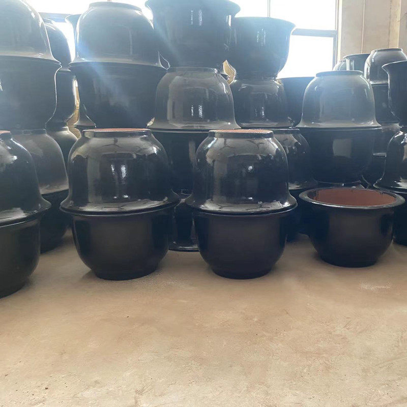 家用陶瓷花盆特大号落地盆陶土透气种树盆花卉绿植园艺复古龙缸盆