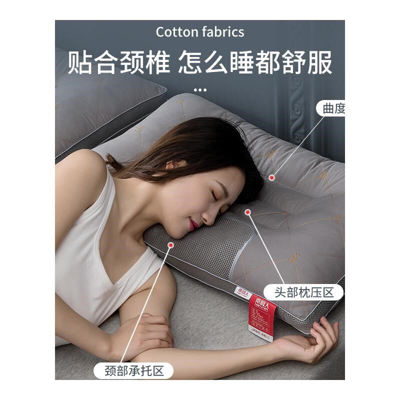 决明子枕头双人家用不塌陷不变形单人护颈椎助睡眠荞麦枕芯一对装