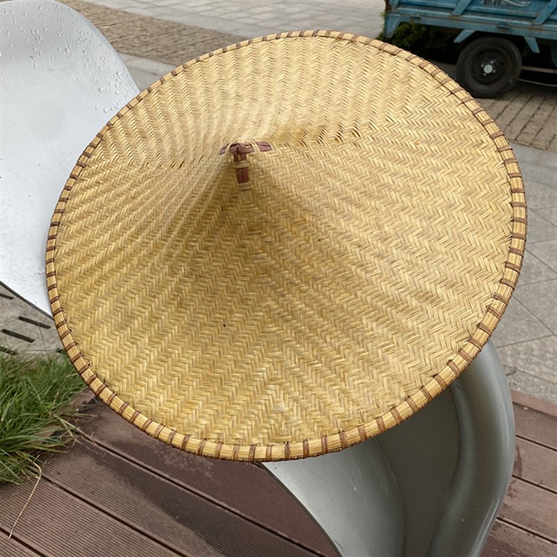 新款手工竹编优质斗笠遮阳防雨斗笠帽男钓鱼防晒舞蹈装饰高档竹帽