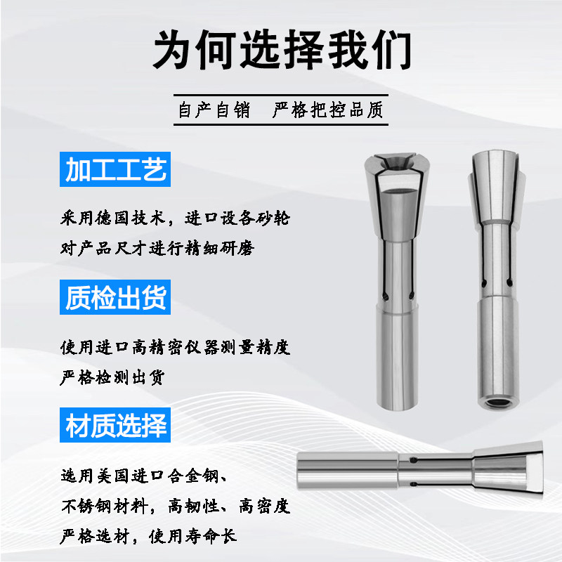 台湾恩德锣机副夹头辅助筒夹钻孔锣边精雕刻机抓刀具机械手3.175
