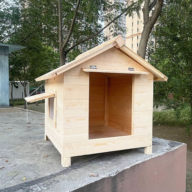 室外狗棚防雨防腐防风实木狗屋户内外宠物房子木质笼子保暖猫防冻