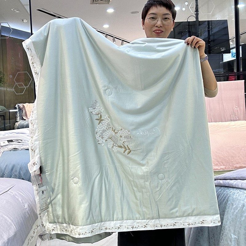 高端80支天丝蚕丝夏被空调被夏凉被100%莱赛尔双人可机洗夏季薄被