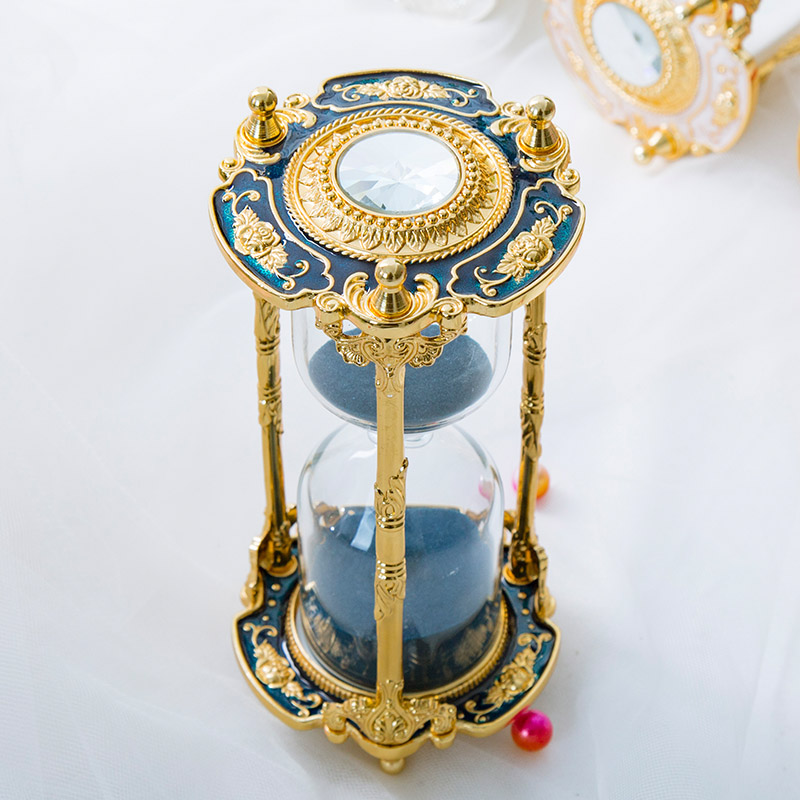 金属沙漏计时器创意摆件家居软装饰品书房桌面工艺品家居礼物