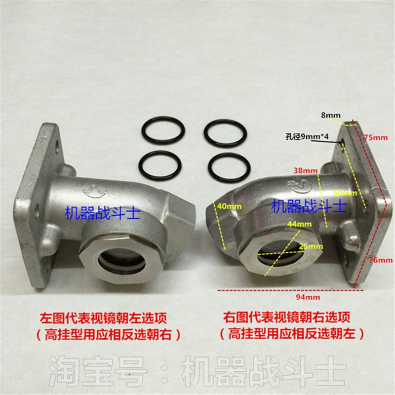 江阴富仁毫升3/4或称6分尺寸侧面单眼视油器(镜面有朝左和右)