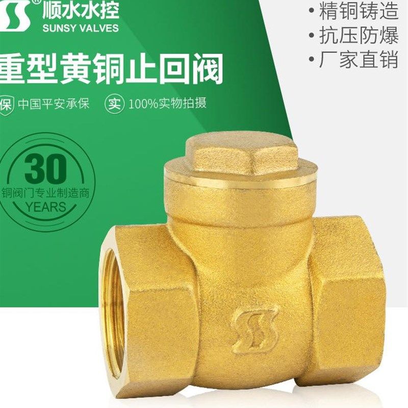 黄铜卧式止回阀大口径档板铜阀门150 2.5寸 3寸 4寸 DN65 80 100