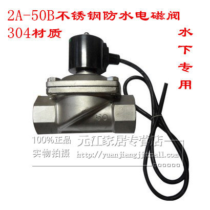 2A-50B 不锈钢防水电磁阀 喷泉跑泉电磁阀DN50 2寸 AC220V DC24V