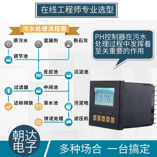 工业在线pH计测试仪传感器电极探头ORP检测仪酸度计