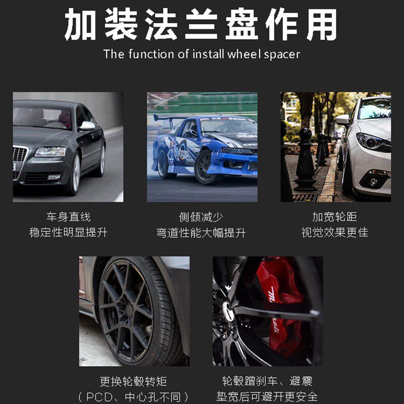 BONOSS锻造法兰盘轮毂垫片法兰适配十代思域飞度GK5/GR9思铂睿杰