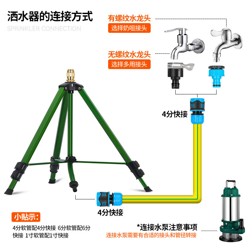 喷头灌溉草坪洒水器浇水农用农田浇地自动喷灌喷头菜地浇水神器