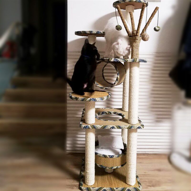 大型猫爬架猫窝猫树水草绳草席剑麻猫抓板猫咪猫抓柱猫跳台猫玩具