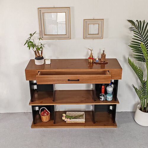 美式铁艺实木玄关桌靠墙客厅玄关台置物柜餐边柜过道抽屉柜玄关柜