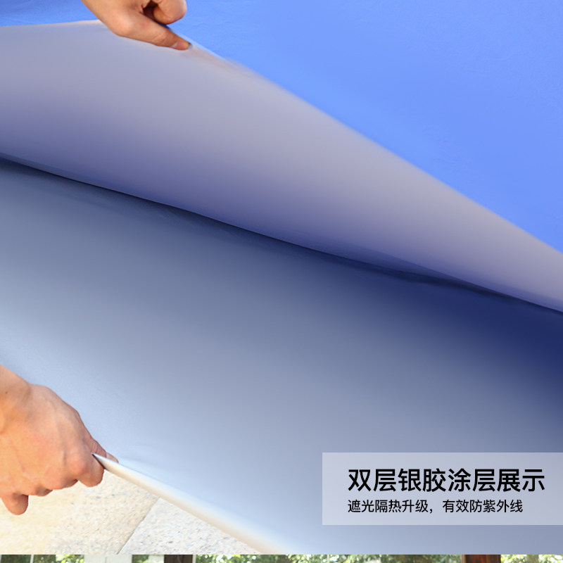 大号户外遮阳伞双层摆摊伞方形太阳伞庭院伞大型雨伞四方伞地摊伞