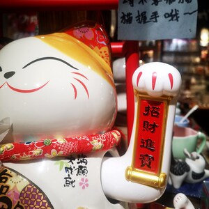 金石工坊招财猫摆件开业店铺收银台办公桌家居客厅装饰创意礼品