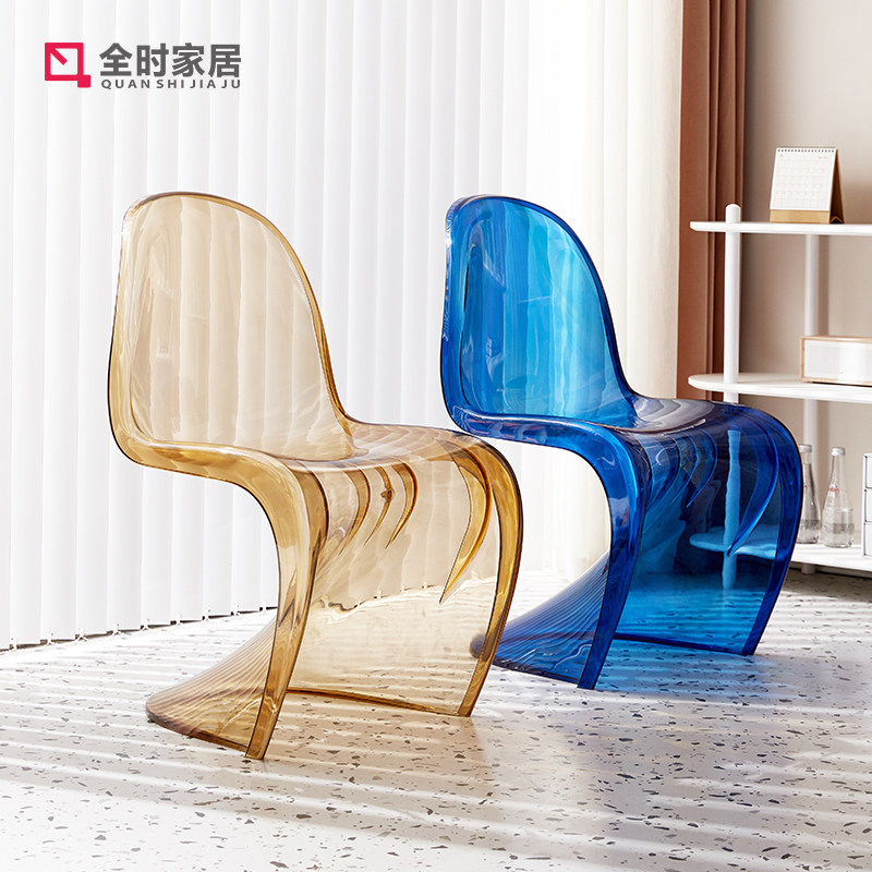 简约创意亚克力透明椅子塑料水晶椅加厚家用餐桌椅北欧潘东椅网红