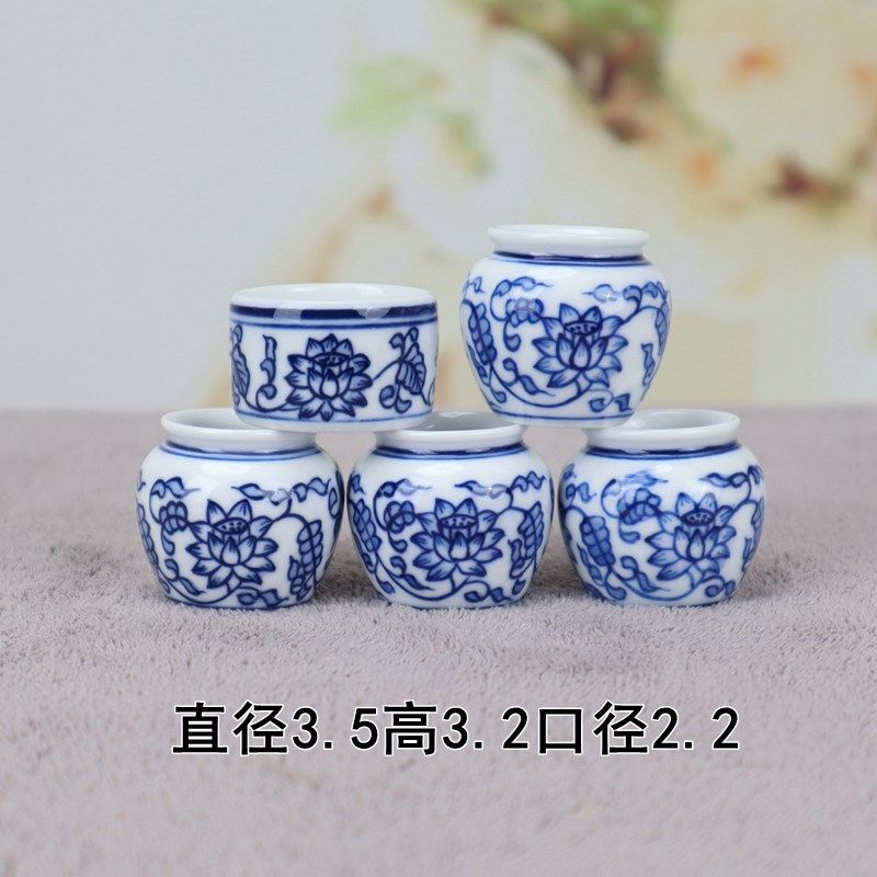 绣眼贝子靛颏鸟食罐瓷碗柳莺红子玉鸟鸟碗鸟杯子竹鸟笼配件手绘