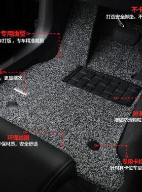 专用于奥迪A6L Q5L A4L A8L Q2L Q3 A3A5TT Q4 Q6 Q7丝圈汽车脚垫