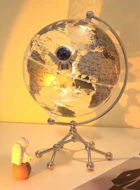 地球仪摆件轻奢高级感小众太空人太空人男孩女童生日礼物玄关装饰