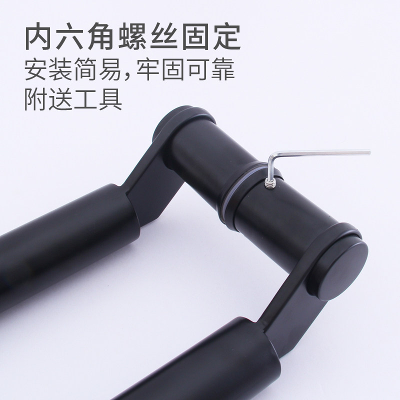 玻璃门拉手不锈钢电镀中砂加厚刀头型斜拐脚有框门推拉把手