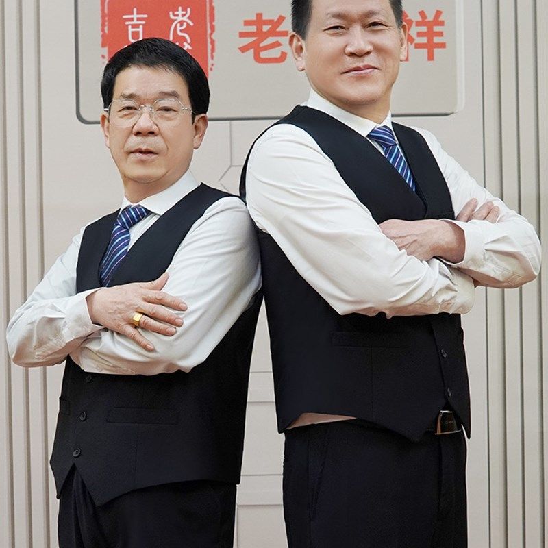 西装马甲中年男士马夹黑色男式网红2023年新款薄款中老年春秋外搭