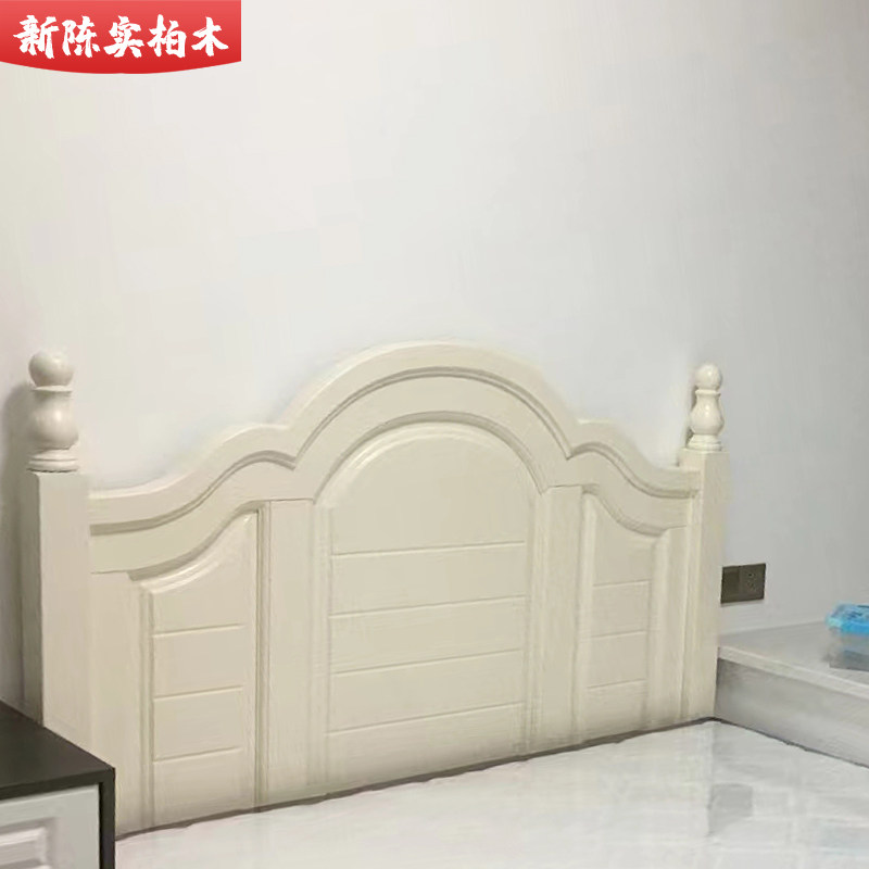 精品欧式白色大床美式主卧卧室全实木双人1.8米 陈实柏木简约环保