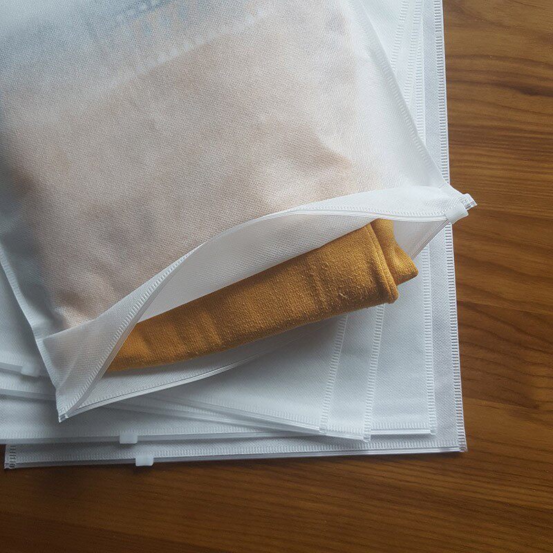 双面无纺布拉链袋装衣服防尘袋服装整理收纳袋旅行分装袋自封口袋