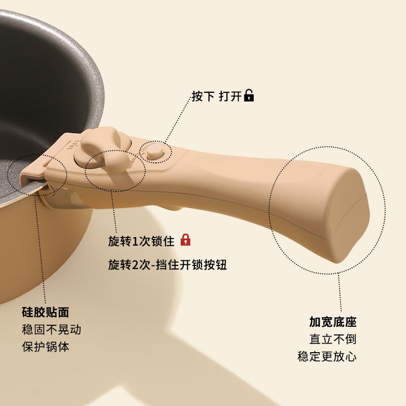 仙德曼户外锅具露营装备用品煎炒锅汤锅野炊锅套装组便携全套拆卸