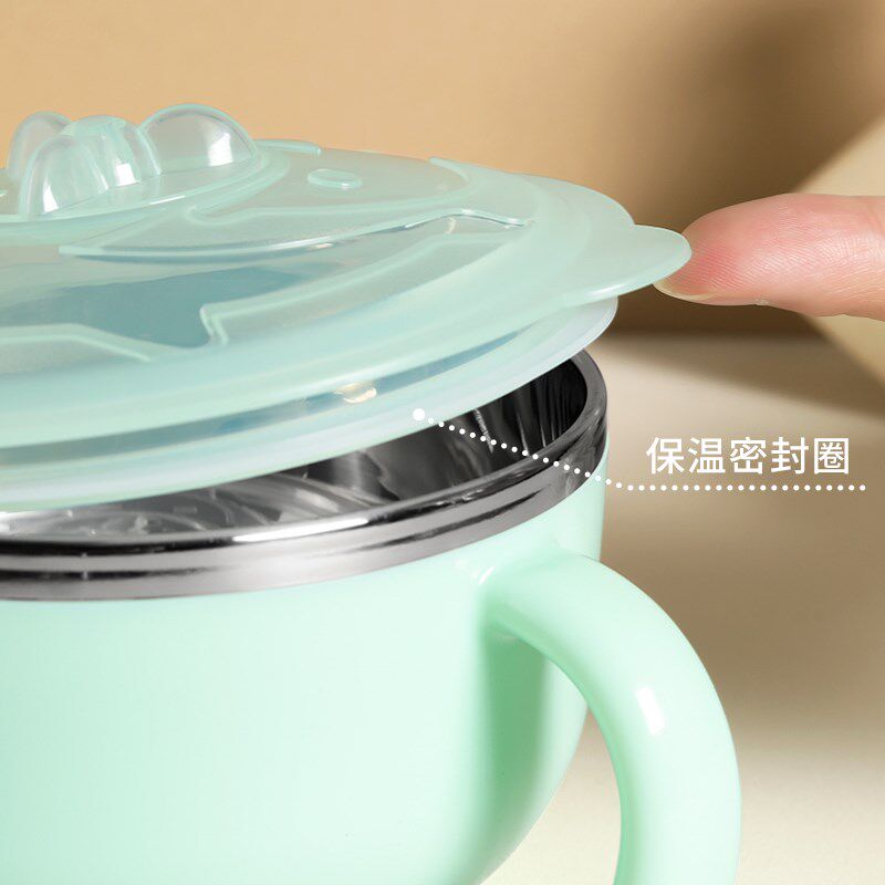 宝宝辅食碗婴儿专用小碗不锈钢防摔防烫儿童吃饭碗外出便携保温碗