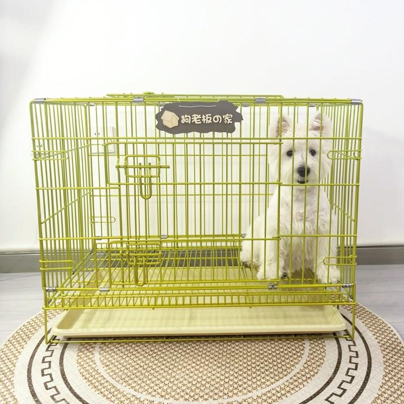 可抽拉底盘防锈狗笼子中型犬加粗加固小型犬宠物大型犬折叠笼狗笼