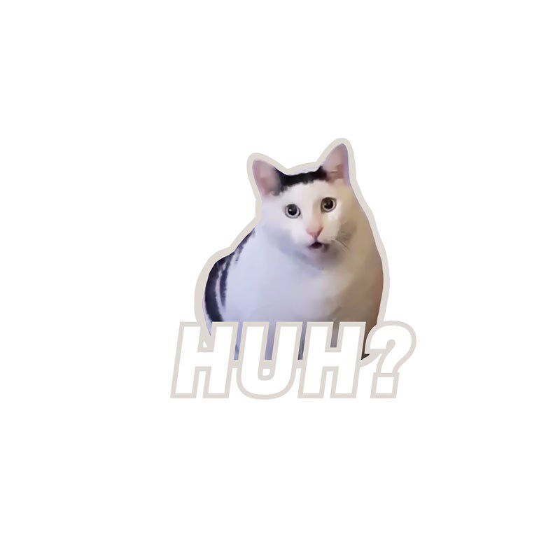 搞笑趣味猫咪表情包汽车贴纸懵逼猫铲屎官周边电动车行李箱创意贴