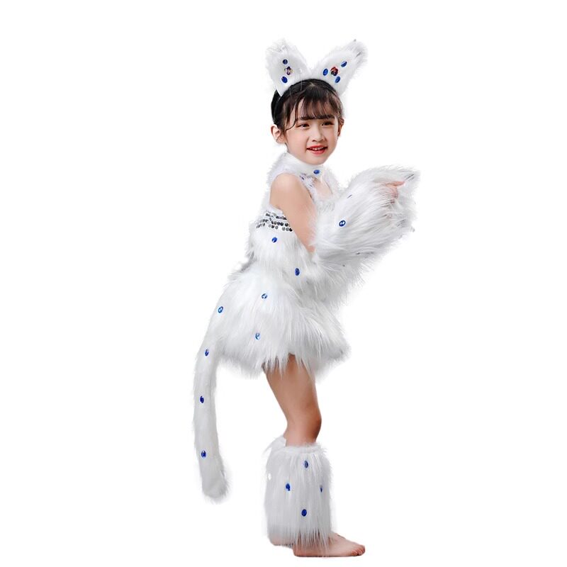 元旦波斯猫表演服幼儿小猫咪舞蹈服装学猫叫跳舞衣儿童动物演出服