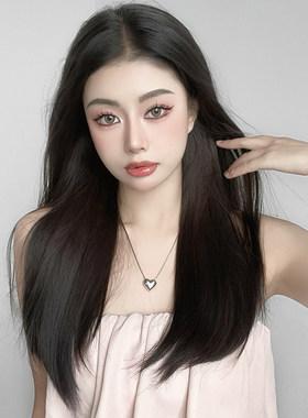 u型一片式假发片微卷内扣假发女长发自然蓬松增发量中长直发接发