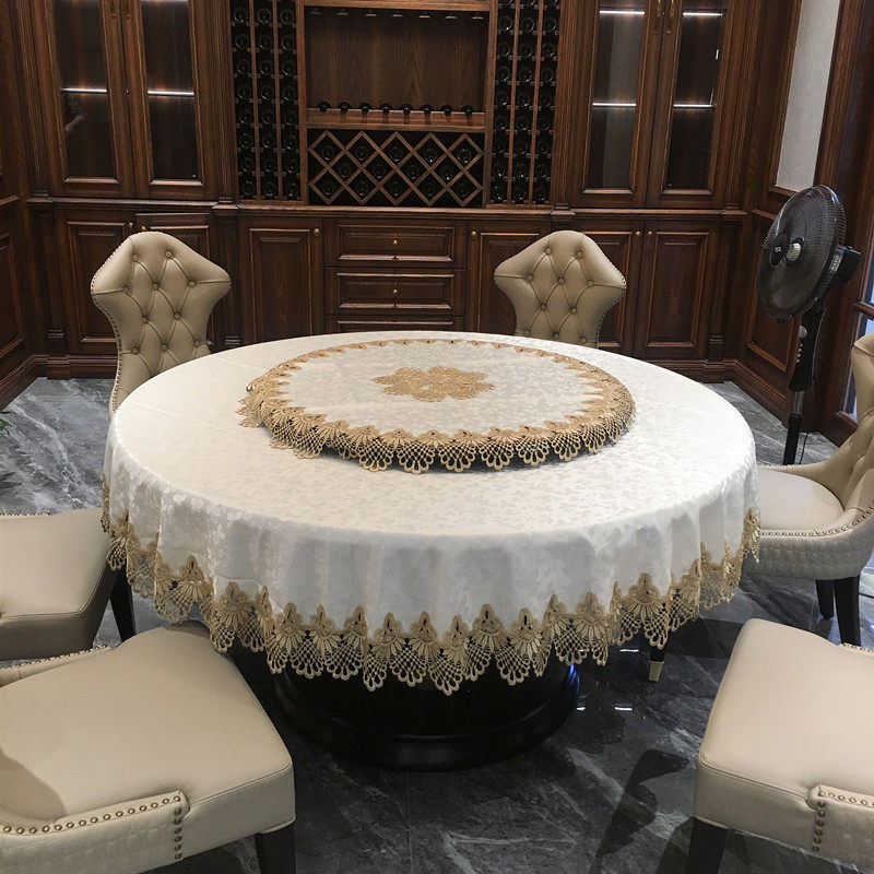 新中式圆桌桌布台布餐桌布布艺高档奢华圆形茶几布家用桌垫欧式大