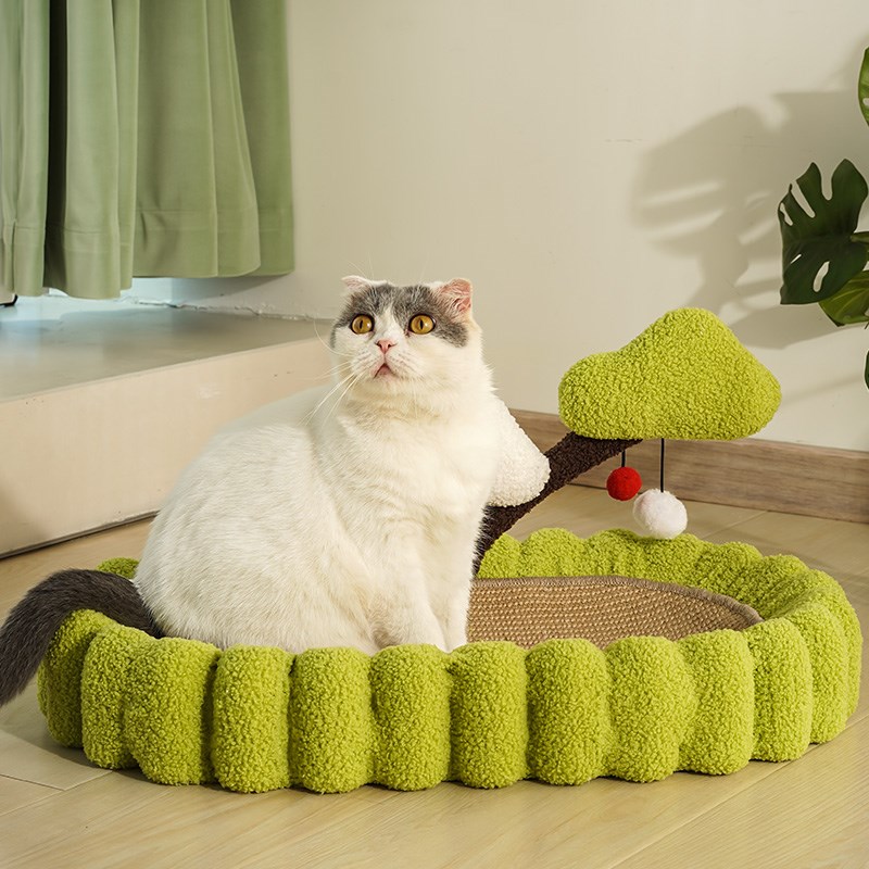 月饼喵丨摇钱树剑麻猫抓板窝特大号耐磨不掉屑一体四季通用磨爪神