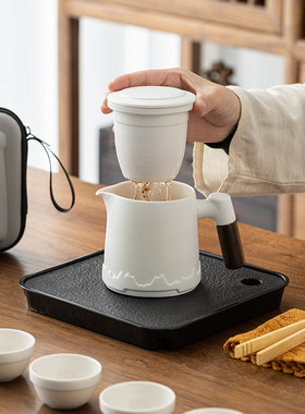 便携式旅行茶具套装户外露营快客杯单人随身包功夫茶杯旅游泡茶壶