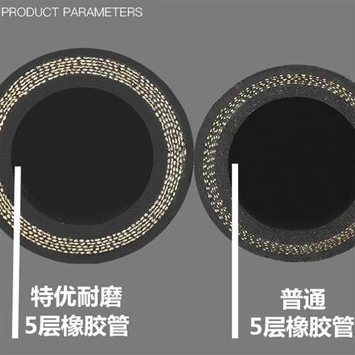 高压黑色耐压夹布耐磨橡胶管黑胶管6分1寸胶管水管软管50软管排水
