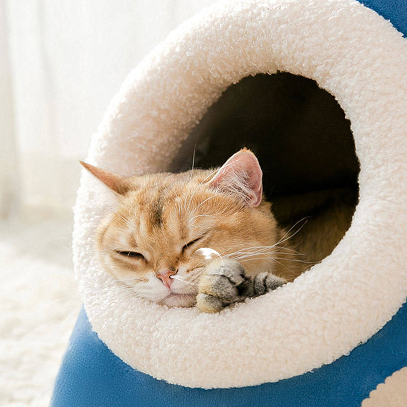 猫窝四季通用蒙古包半封闭式冬季小狗窝冬天保暖猫咪垫子宠物用品