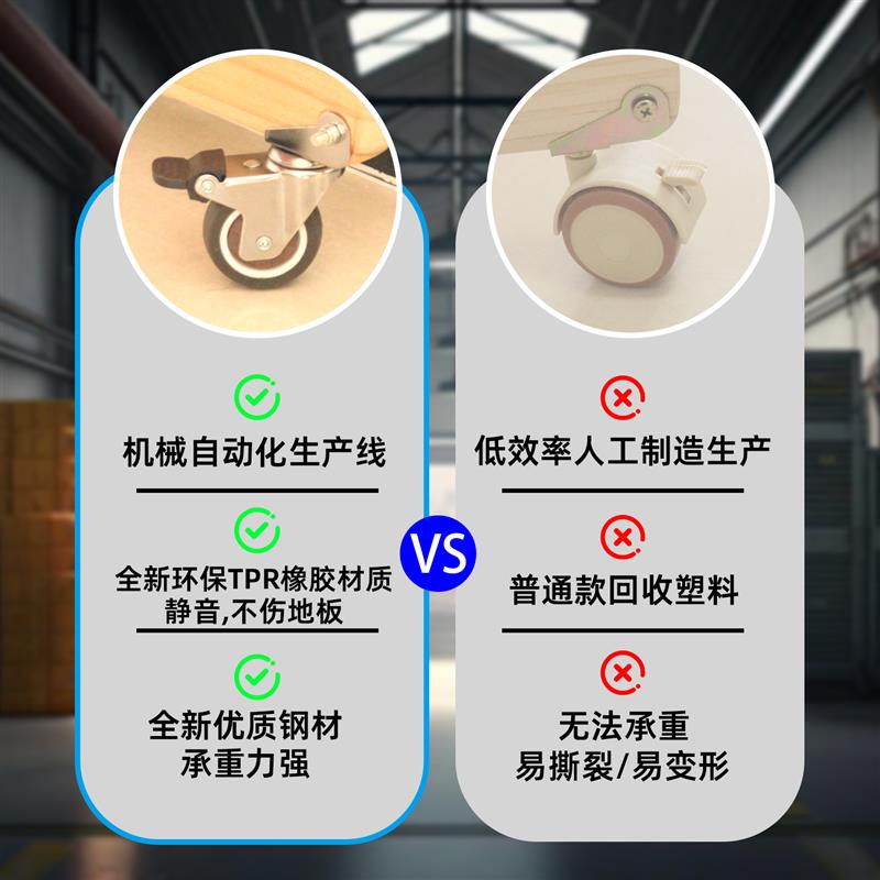 承重J型万向轮轮子大全超静音滑轮移动底座带刹车小推车脚轮滚轮