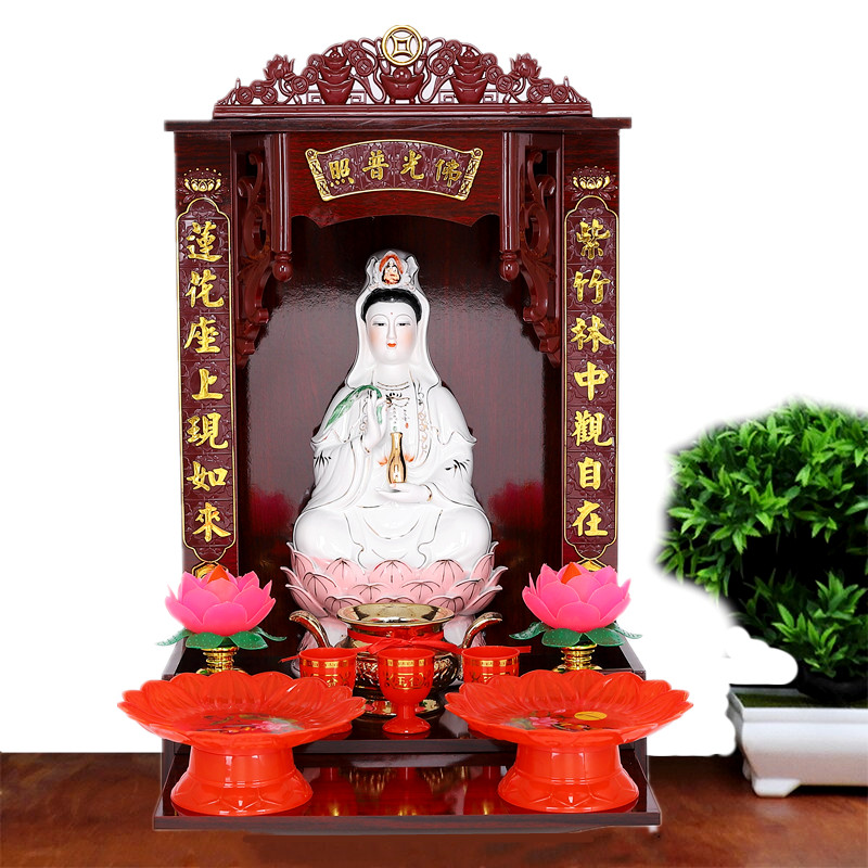可挂墙陶瓷文财神武财神观音菩萨佛像摆件南海观世音神像佛像佛龛