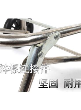 四轮不锈钢手拉车买菜超市购物车牛津防水布袋车手推车送货车拉货