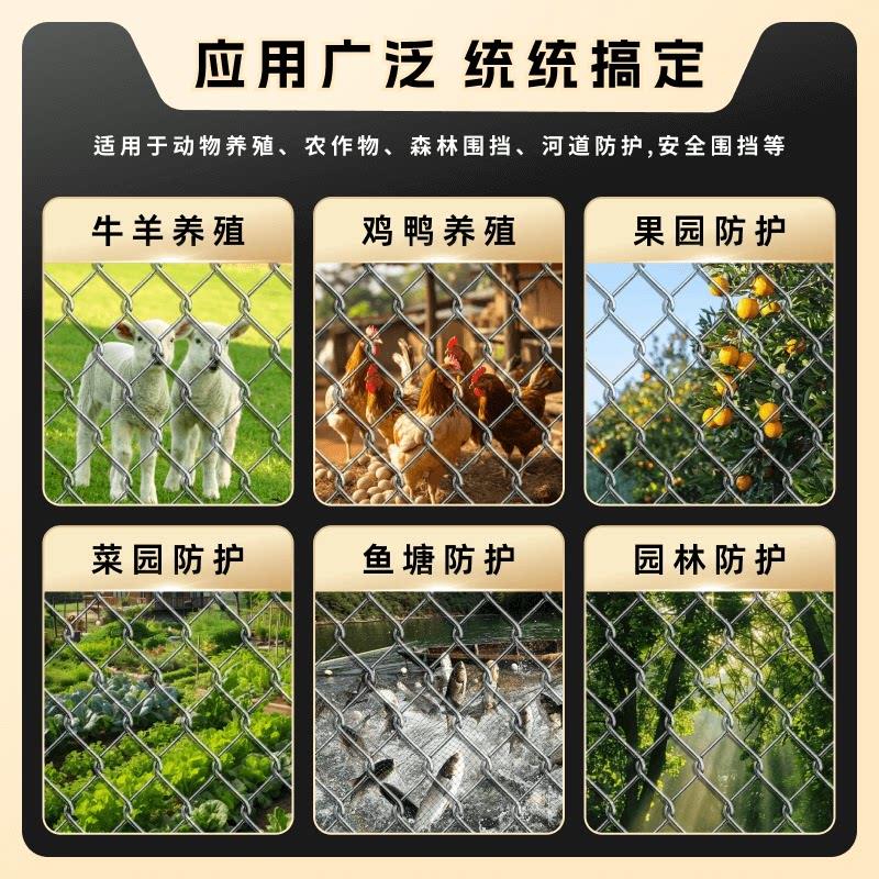 镀锌铁丝网围栏家用圈牛羊防护养殖钢丝网养狗果园隔离防护勾花网